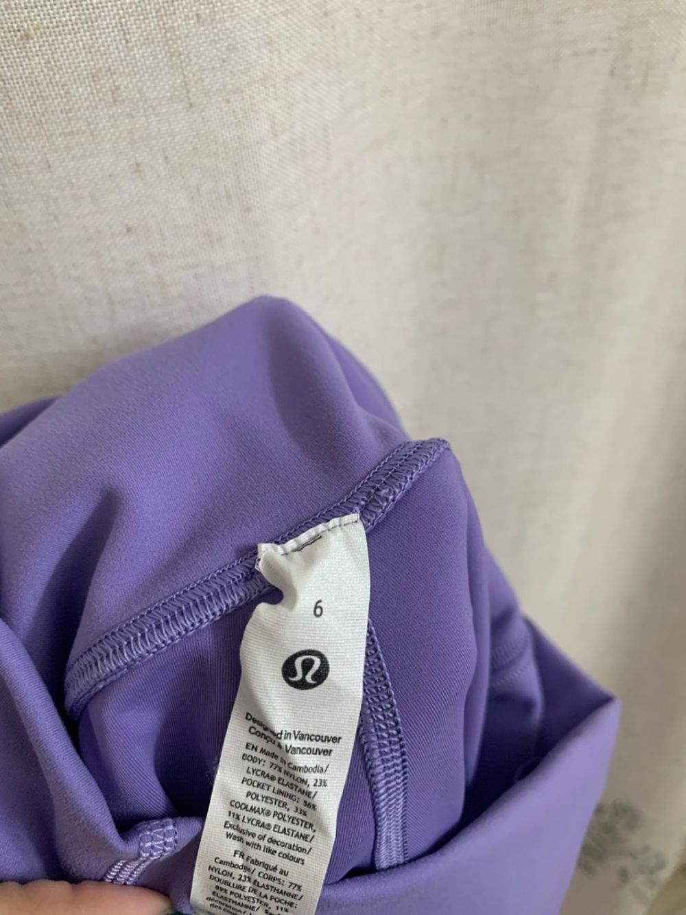 lululemon Wunder Train 28” New w/o Tags Dark Lavender Performance Leggings 6 - Picture 10 of 11